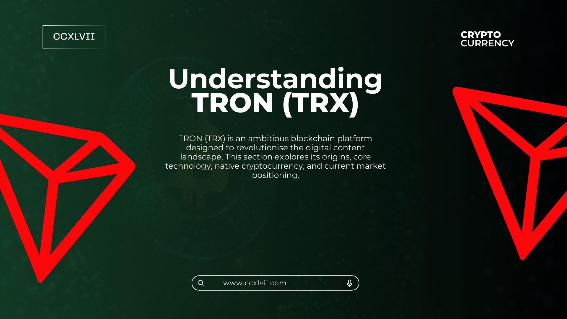 Graphic reading "understanding TRON".